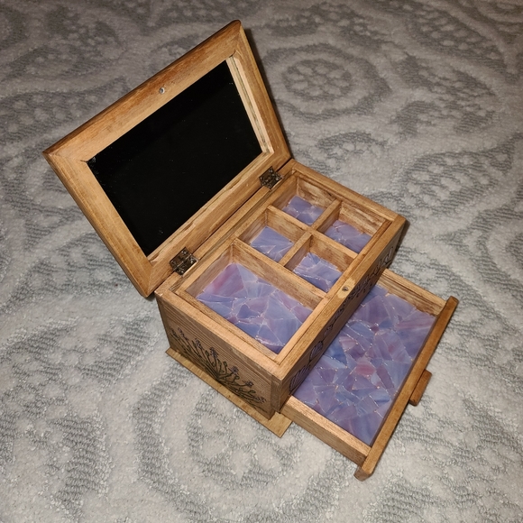 Handcrafted "Breathe" Lavender Jewelry Box - Picture 7 of 7